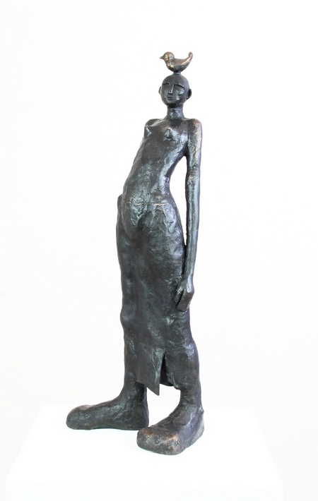 Andrea Matheisen, Sei Vogel, sei frei!, 2017, Höhe: 54cm, Bronze