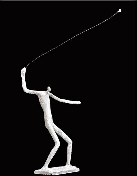 Gianlorenzo Gasperini, David, acrylic resin, 2017,125 x 48 x 18 cm