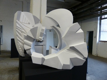 Rudolf Hürth, Apostrophe, 6 sculptures, rigid Polyurethane foam, each 110 x 80/90 x 20/25 cm