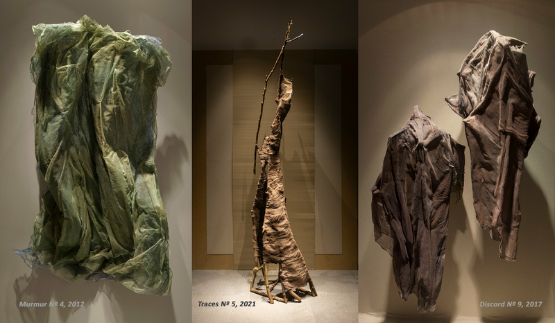 The Online Club 2 May, Marvin Liberman Murmur no 4, 2012, Traces 5, 2021, and Discord no 9, 2017.jpg